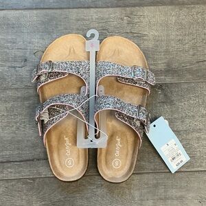 Cat & Jack Glitter Sandals with Buckles